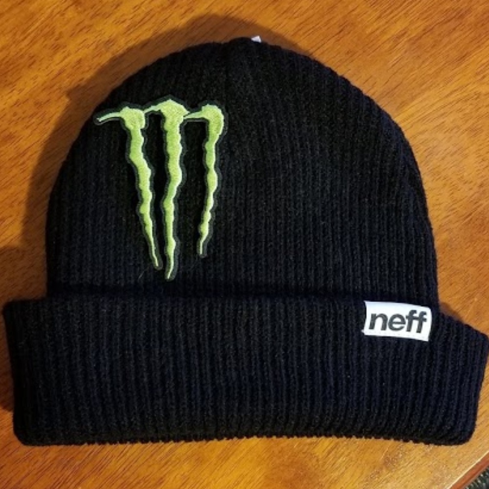 Monster Energy Beanie Athlete Black Hat Cap Winter